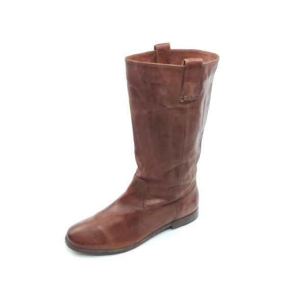 Frye Anna Women’s Mid Pull On Boots Brown Leather Size 8M - Picture 14 of 14